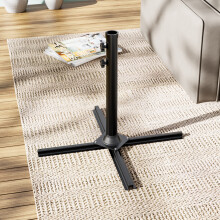 Metal Cross Shape Parasol Umbrella Base Garden Parasol Free Standing Base