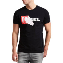 (M, Black) DIESEL T DIEGO QA Mens T Shirt Casual Cotton Tee