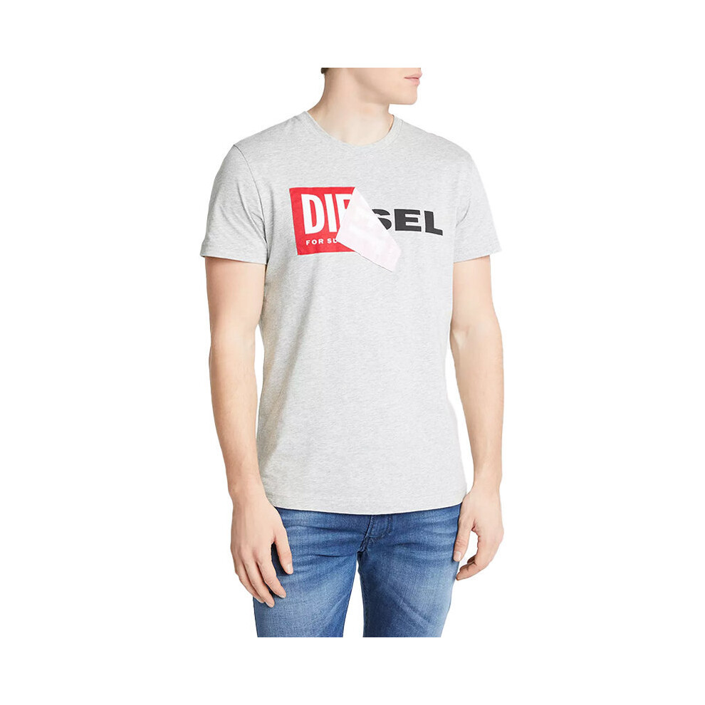 Diesel (M, ) T Diego Qa Mens T Shirt Casual Cotton Tee Grey