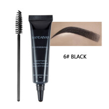 (6# BLACK) Waterproof Lasting Eyebrow Tint Gel with Brush