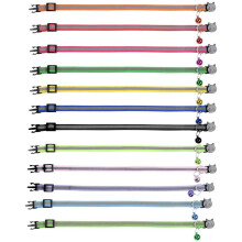 12 PièCes SéRies RéFléChissantes les Colliers de Chat Boucle de SéCurité à LibéRation Rapide avec Cloche RéGlable 19-32 Cm (12 Couleurs)