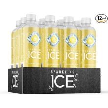 Sparkling Ice water with antioxidants and vitamins No sugar 500ml Bottles, Cloudy Lemon Flavour, 6000 millilitre, (Pack of 12)