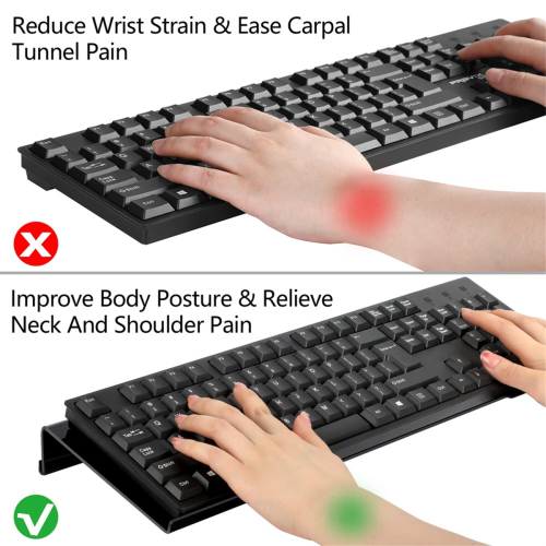 Acrylic Computer Keyboard Stand for Desk, Keyboard Riser Tilt Lift 2