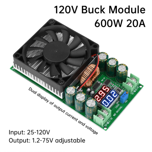 600W 30A DC-DC Buck Module CV CC Adjustable Buck Converter 120V 1