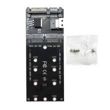 M.2 SATA NGFF to SATA & M.2 NVMe to SFF-8654 Converter - Dual-Interface SSD Expansion Card