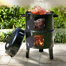 Outdoor Upright Smoker Grill Charcoal BBQ