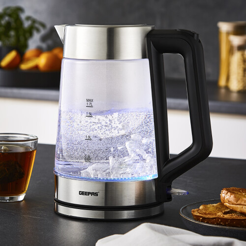 GEEPAS GEEPAS Electric Kettle 4 Slice Bread Toaster & Microwave Kitchen Set 1