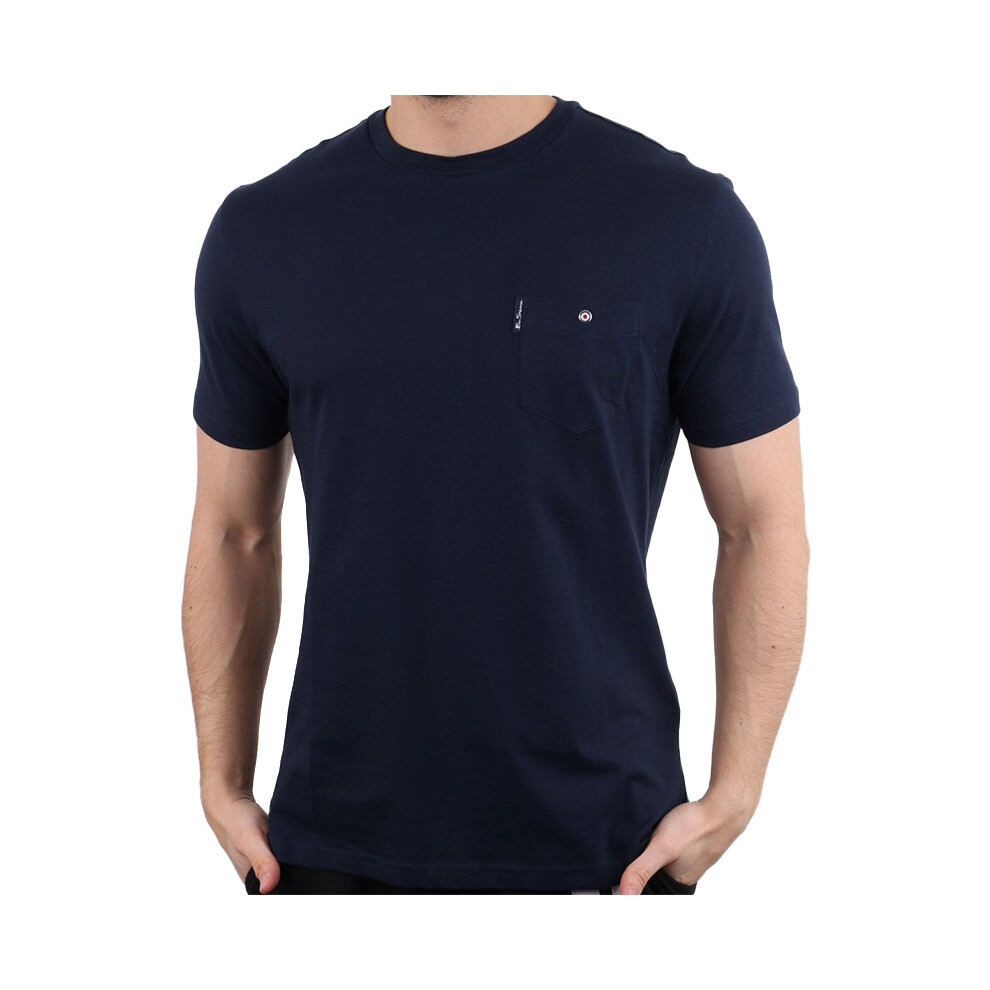 (Navy, XS) BEN SHERMAN Mens T Shirt Plain Casual Summer Tee