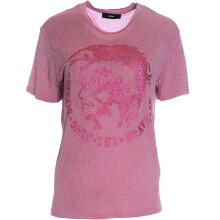 (Pink, XS) DIESEL T MORI Womens T Shirt Casual Summer Top