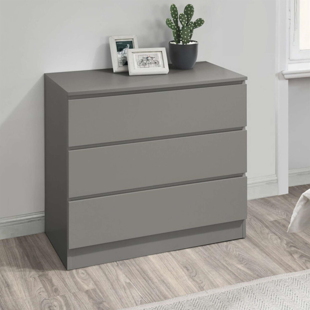 Birlea Oslo 3 Drawer Chest - Grey - Image 8