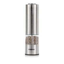 Geepas Electric Salt & Pepper Mill, Battery-Powered, LED Light
