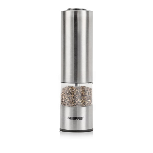 GEEPAS Geepas Electric Salt & Pepper Mill, Battery-Powered, LED Light