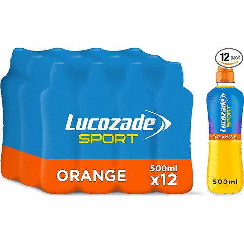 Lucozade Lucozade Sport Orange 12x500ml (Packaging May Vary)