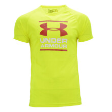 (Neon Lime Green, L) UNDER ARMOUR Dri-Fit Mens T Shirts Quick Dry Sport