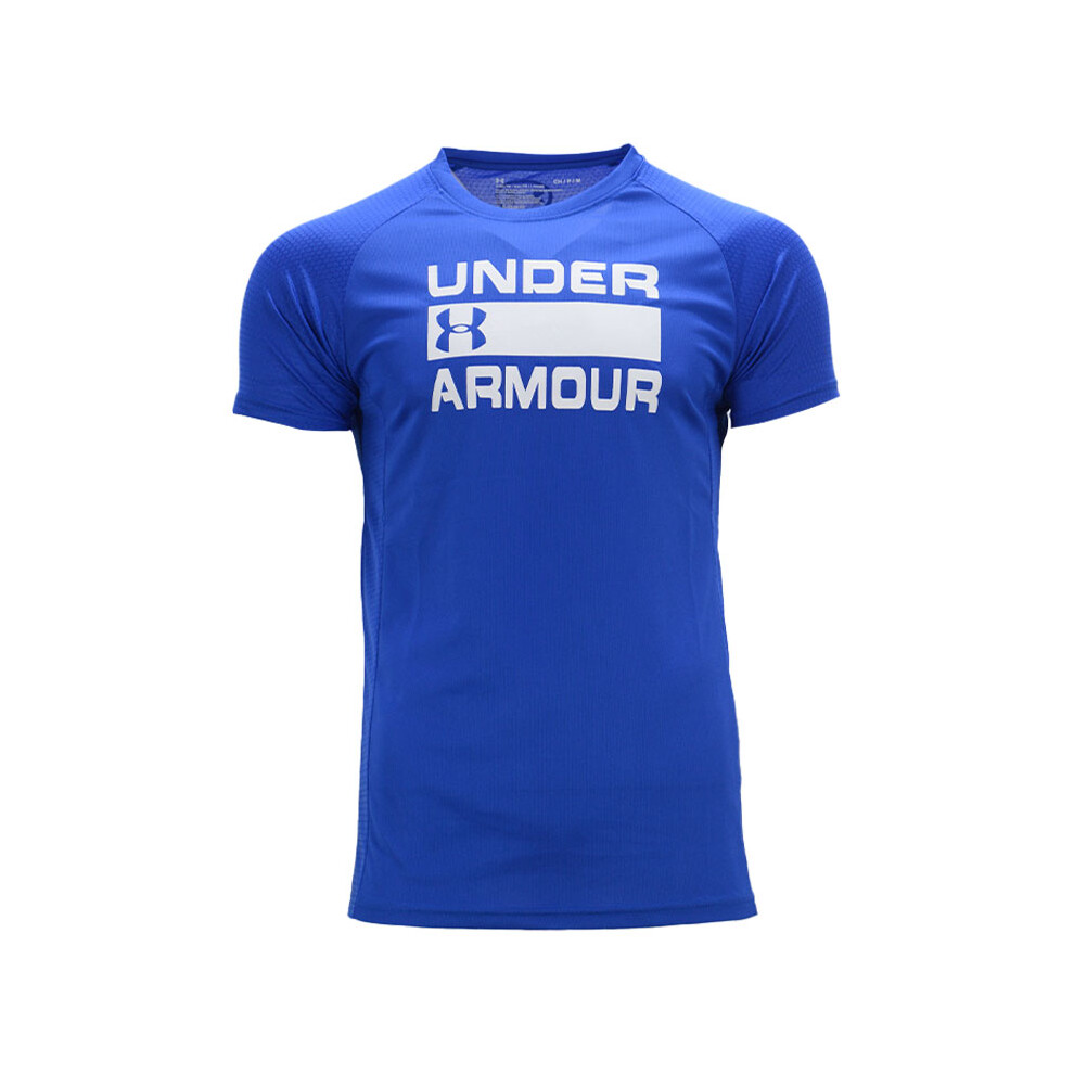 (Blue (Letters), XL) UNDER ARMOUR Dri-Fit Mens T Shirts Quick Dry Sport