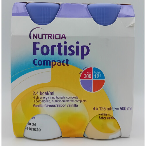 Fortisip Compact Vanilla 125ml Pack of 4 - REF: FOR015 2