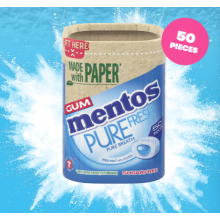 Mentos Pure Fresh Sugar Free Chewing Gum 50 Pieces (Pack of 6)