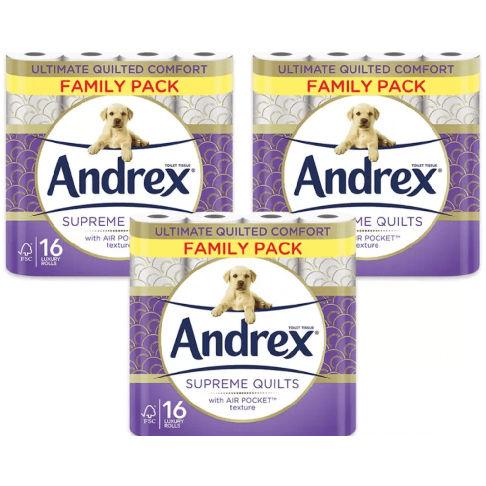 Andrex Supreme 48 Quilted Toilet Rolls (Pack of 3)