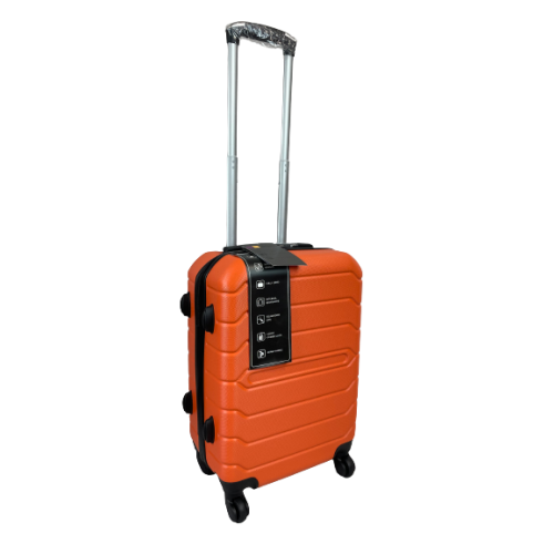 (Orange, Small) Hampton & Stewart Suitcase Hardshell Lugguage