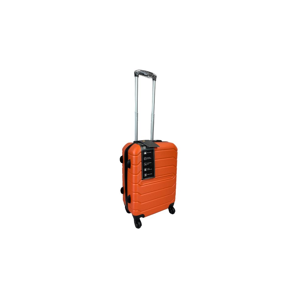 (Orange, Small) Hampton & Stewart Suitcase Hardshell Lugguage