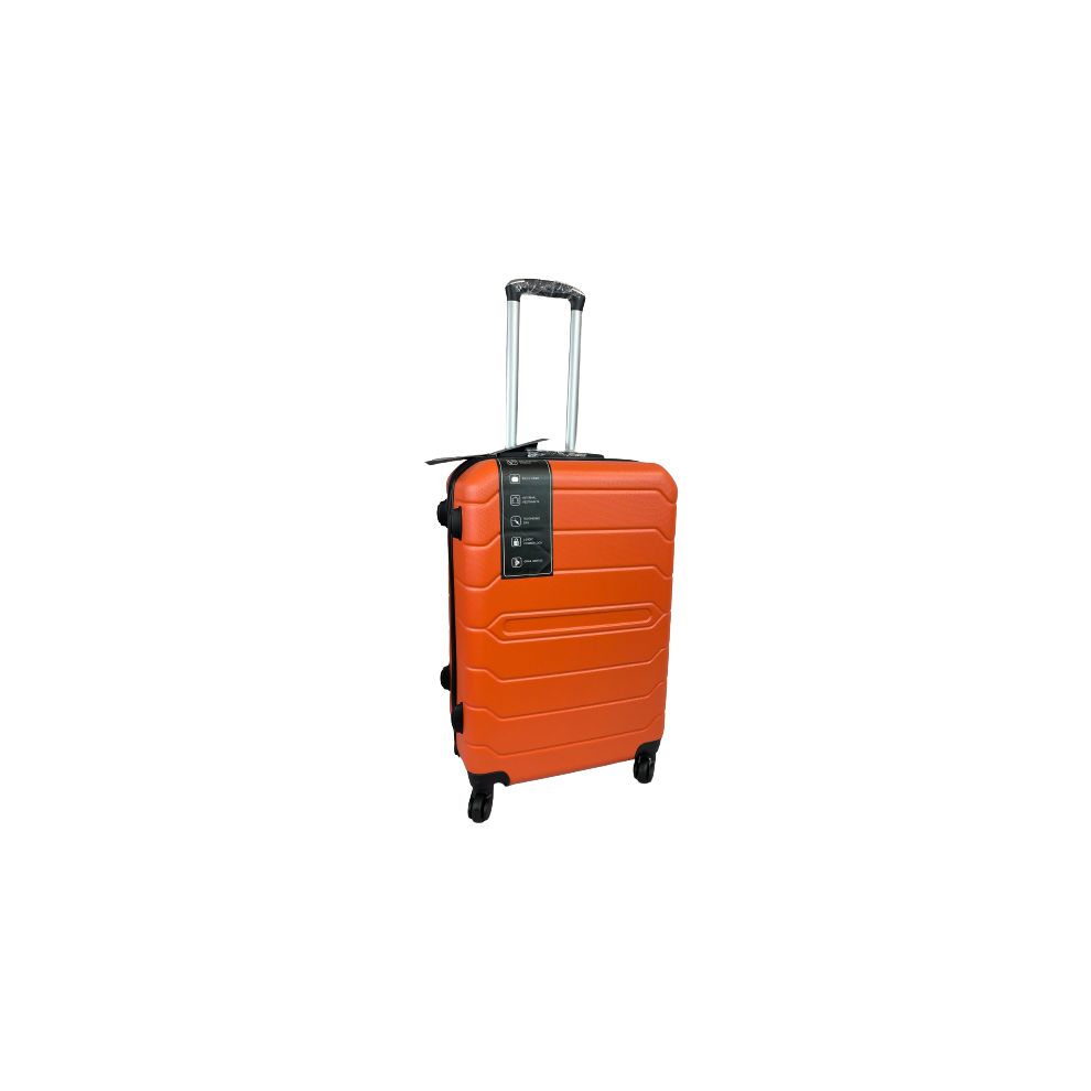 (Orange, Medium) Hampton & Stewart Suitcase Hardshell Lugguage