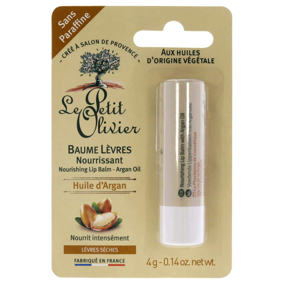 Le Petit Olivier Nourishing Lip Balm Stick - Enrichi D'huile D'argan - Adoucisse Et Lisse Les Lvres Sches - Faites D'huiles Vgtales Naturelle-image