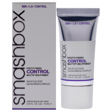 Smashbox Photo Finish Control Mattifying Makeup Primer with Salicylic Acid - An Oil- Controlling Primer for Matte Looking Skin - Travel Size  0.3