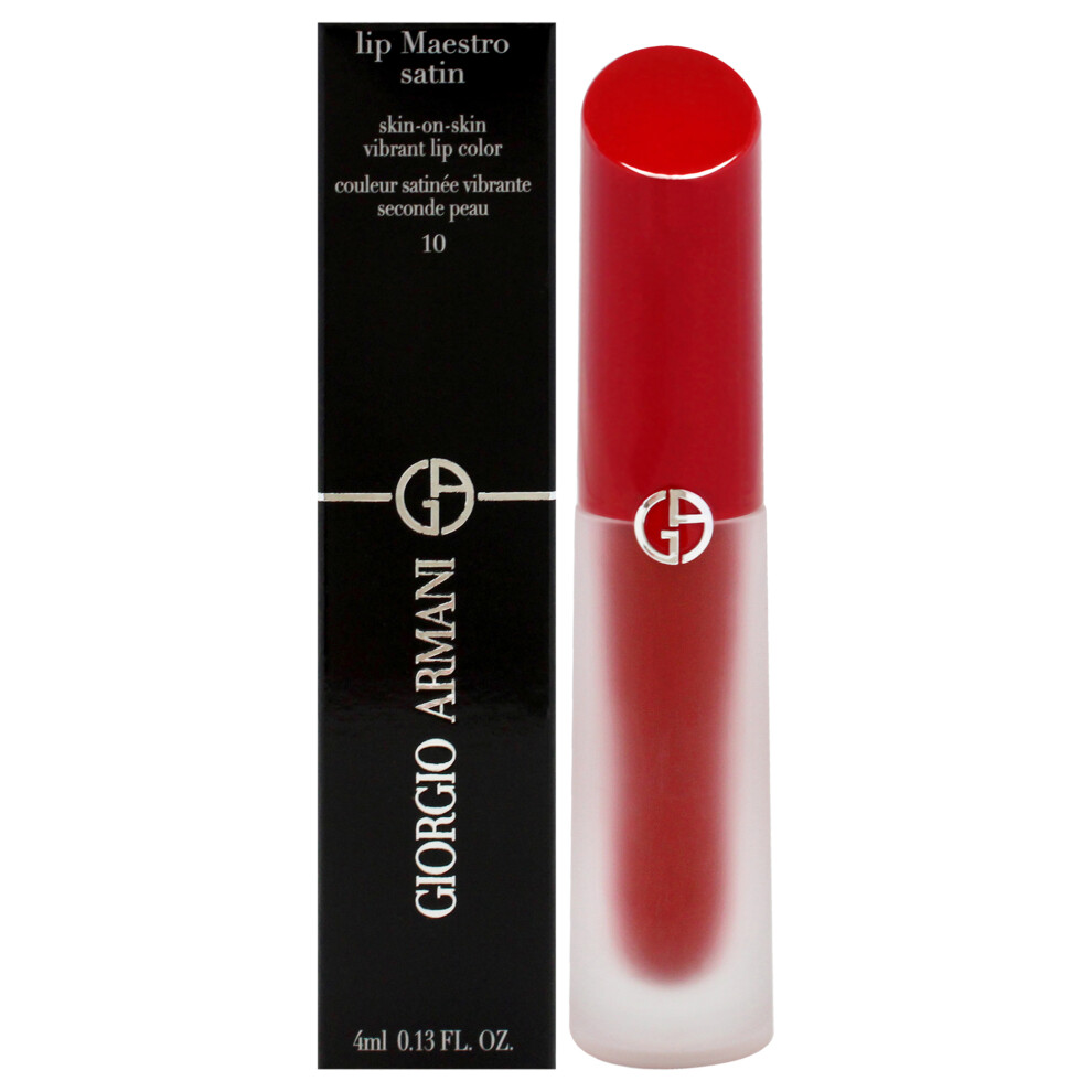 Armani Women's Lip Maestro Satin Long-Lasting Lipstick - 10 In Love By Giorgio For - 0.13 Oz Lipstick