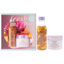 Deep Hydration Duo von Fresh fr Frauen  2 Stck 3,3 Unzen Rose Deep Hydration Gesichtswasser 1,6 Unzen Rose Deep Hydration Gesichtscreme