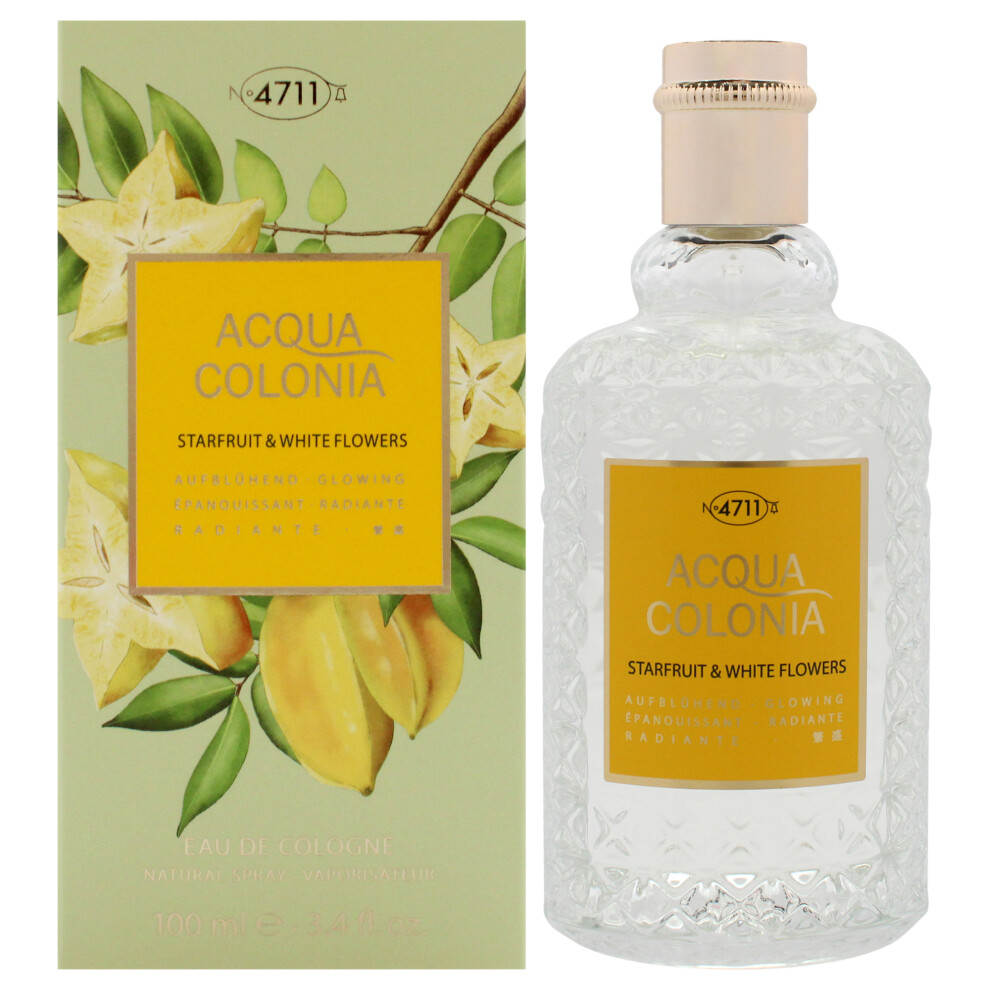 Muelhens White 4711 Acqua Colonia Starfruit And Flowers By For Unisex - 3.4 Oz Edc Spray