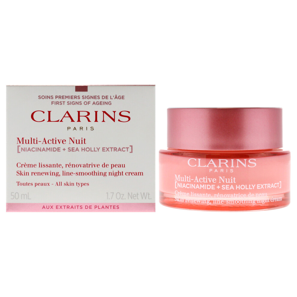 Multi-Active Night Cream - All Skin Types by Clarins for Women - 1.7 oz Cream