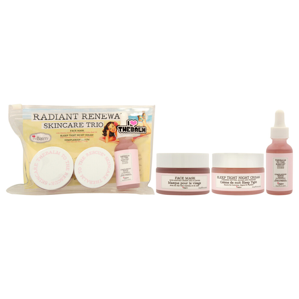 Balm Balm Cream Radiant Renewal Skincare Trio By The Balm For Women - 3 Pc 1Oz Face Mask, 1Oz Sleep Tignt Night 1Oz Complexion Serum