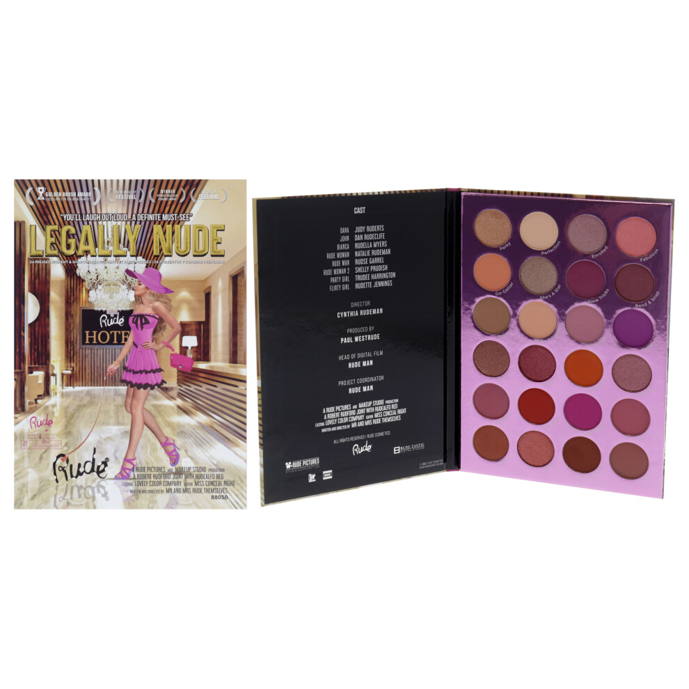 Brand: Rude Cosmetics Cream Legally Nude 24 Eyeshadow Palette By Rude Cosmetics For Women - 0.98 Oz Eye Shadow