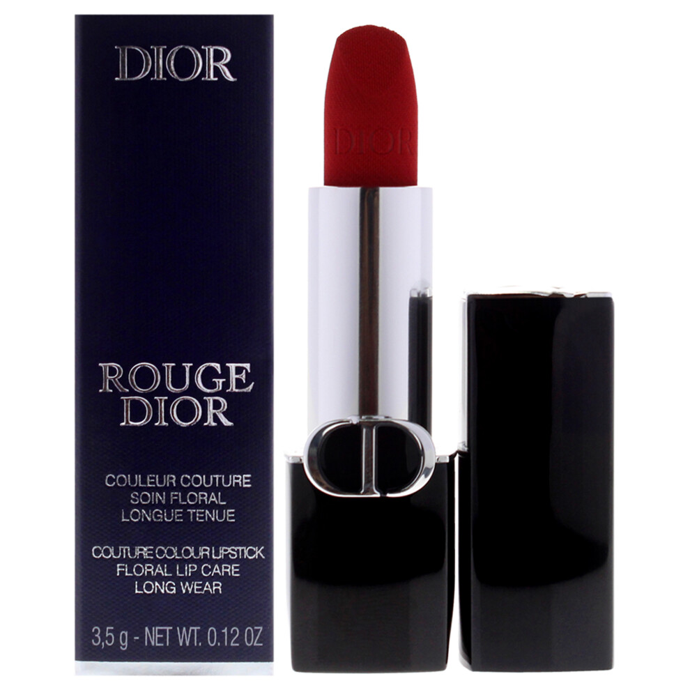 Rouge Dior Couture Velvet Lipstick - 999 Velvet by Christian Dior for Women - 0.12 oz Lipstick (Refillable)