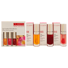 Lip Comfort Oil Collection von Clarins für Frauen - 3 x 0,2 oz Lip Oil - 01 Honey, Lip Oil - 03 Cherry, Lip Oil - 04 Pitaya