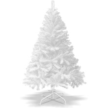 (7FT White) Artificial Christmas Tree with Sturdy Metal Stand