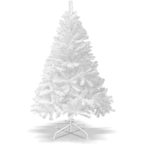(7FT White) Artificial Christmas Tree with Sturdy Metal Stand