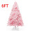 (6FT Pink) Artificial Christmas Tree with Sturdy Metal Stand 1