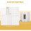 Homcom HOMCOM 4 Panel Folding Room Divider, 170cm Freestanding Privacy Screen, White 4
