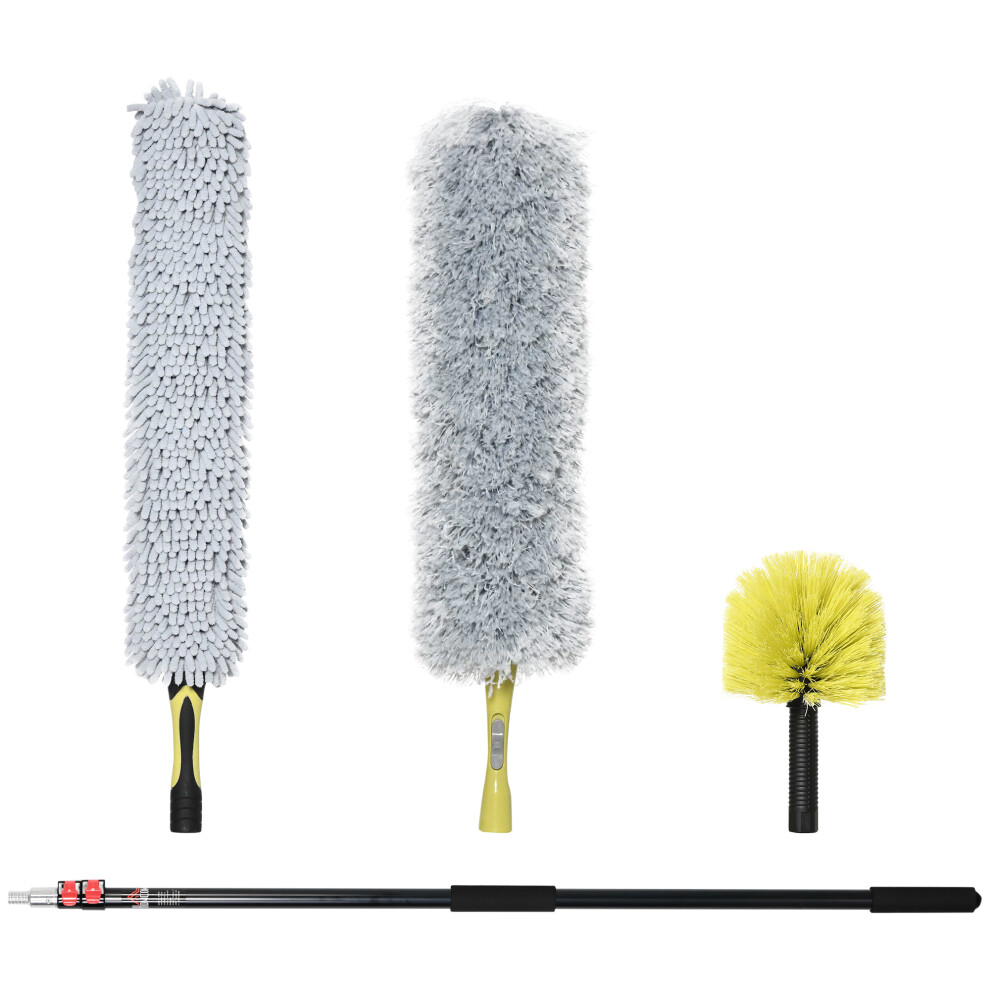 Microfiber Duster Cleaning Kit with Telescoping Extension Pole