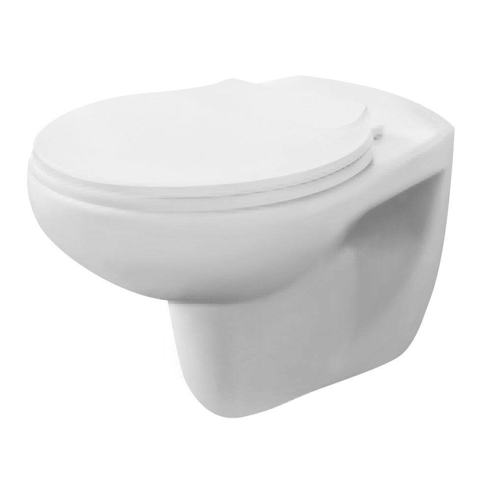 Contemporary Bathroom Wall Hung Toilet Pan 390Mm X 355Mm, White 5056678499511
