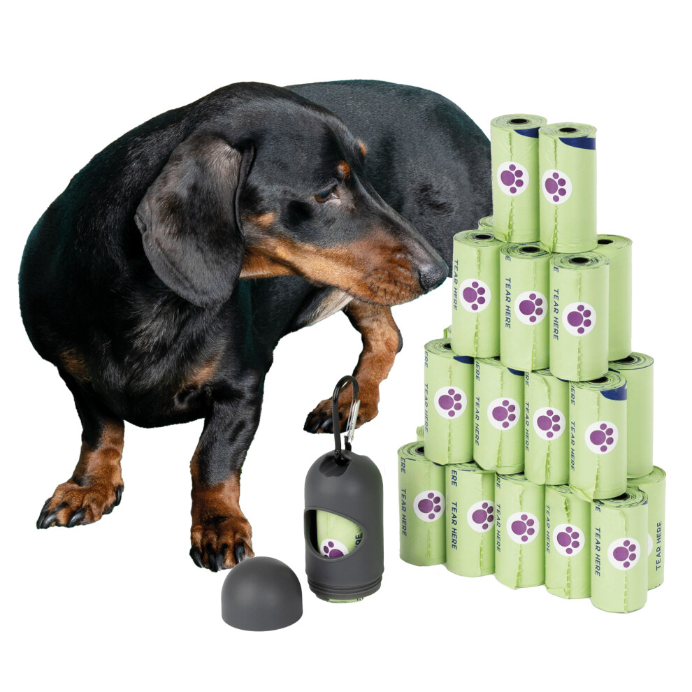 Petlicity Poop Bag Dispensers with 20 Rolls of Bags