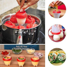 Silicon Egg Boiler Cups Non Stick Molds Microwave Eggs Steamers Cooking 6 Pcs