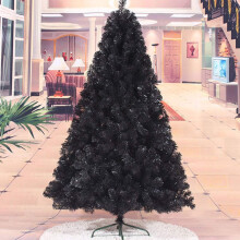(7FT) Black Christmas Tree with Metal Stand - Halloween & Xmas