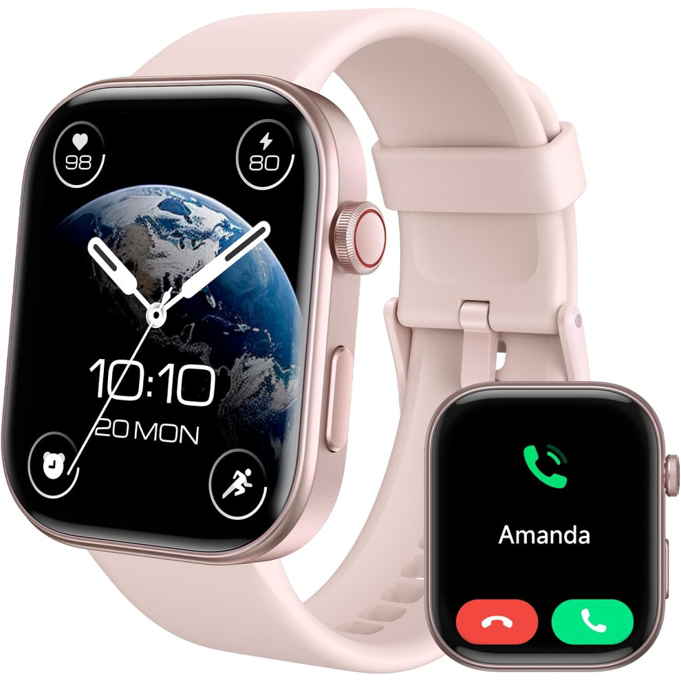 Chronus Chronus Large Amoled Smartwatch - 1.99", Ai Voice, Bluetooth Call, 105 Sports Modes, Pink 6976919917552