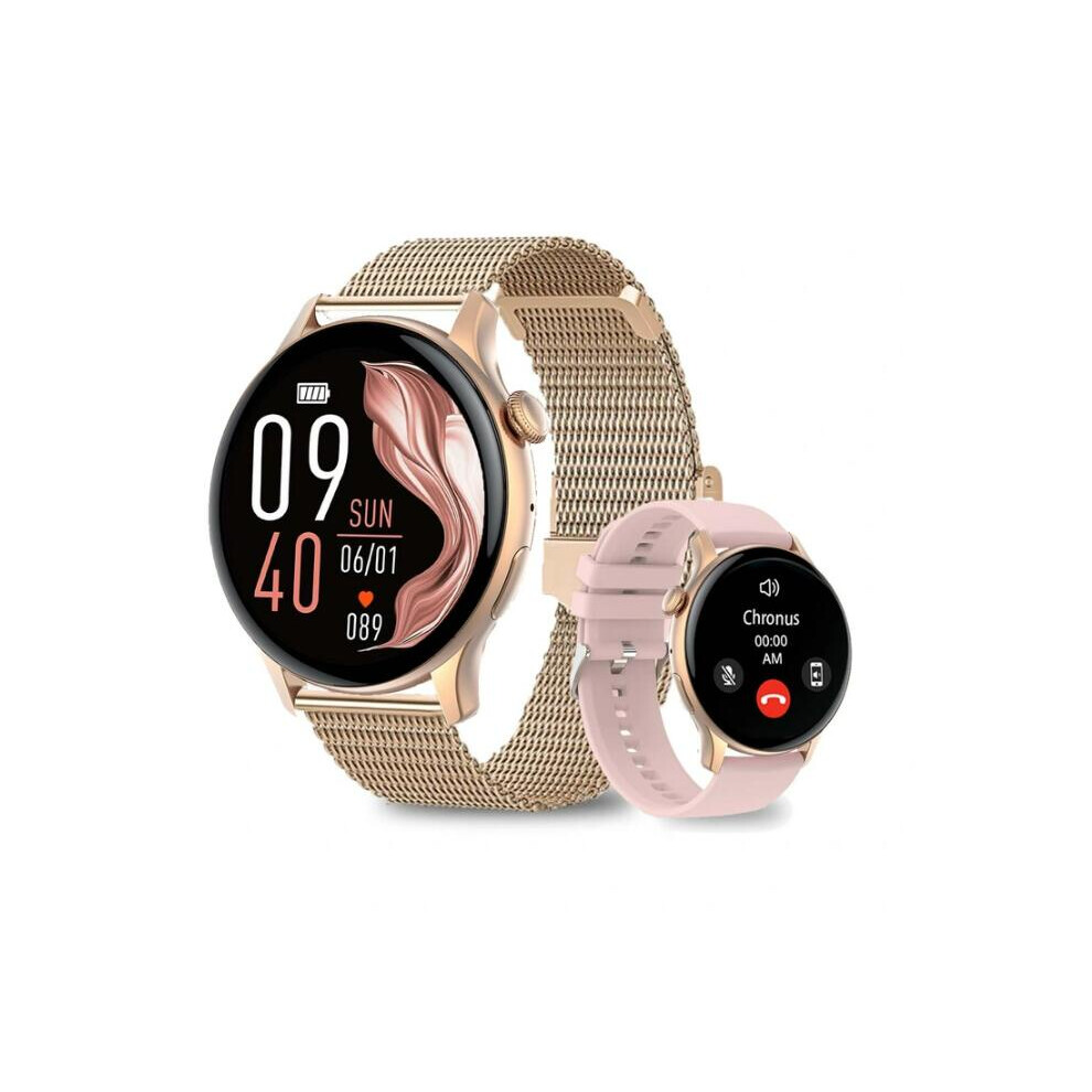 Chronus Chronus Amoled Smartwatch - 1.43", Health Monitor, Ip67 Waterproof, Pink 6976919917415