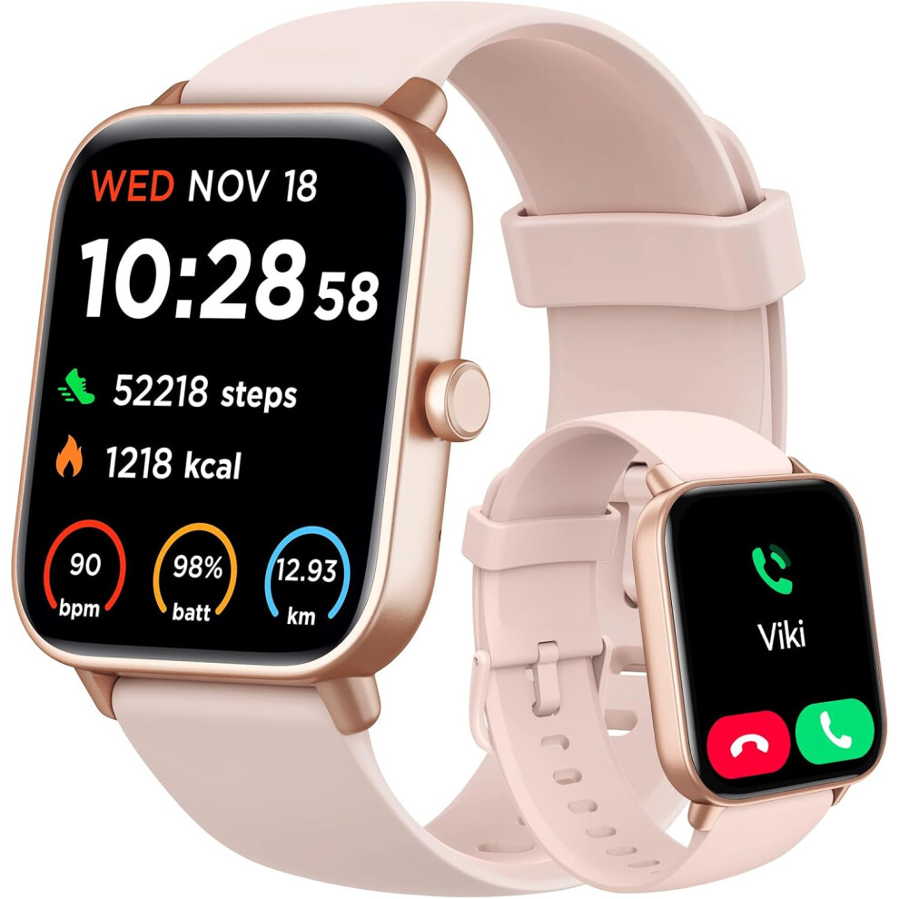 Chronus Chronus Smart Watch - Bluetooth Call, Alexa, 1.8" Hd, Heart Rate, Spo2, Pink 6976919917514