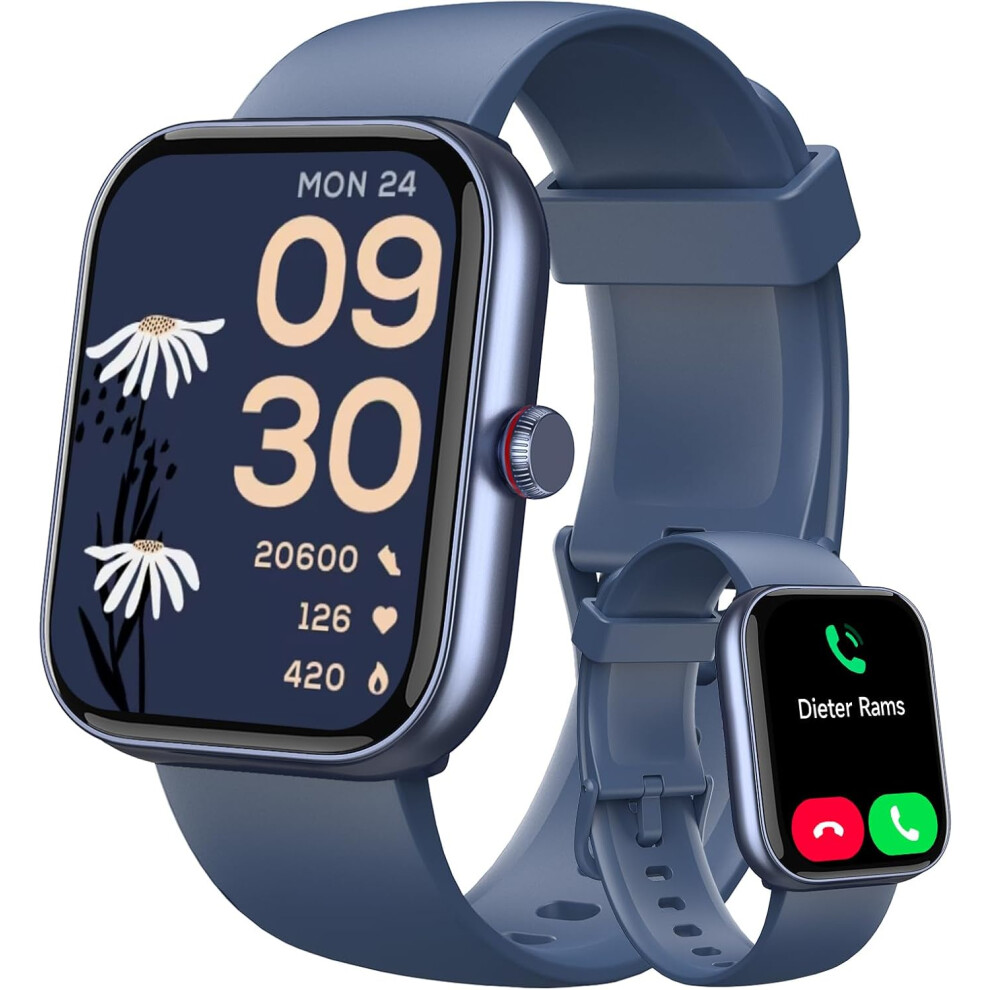 Chronus Chronus Hd Smartwatch - Alexa Built-In, 1.91" Screen, Ip68 Waterproof, 100 Sports, Blue 6976919917606