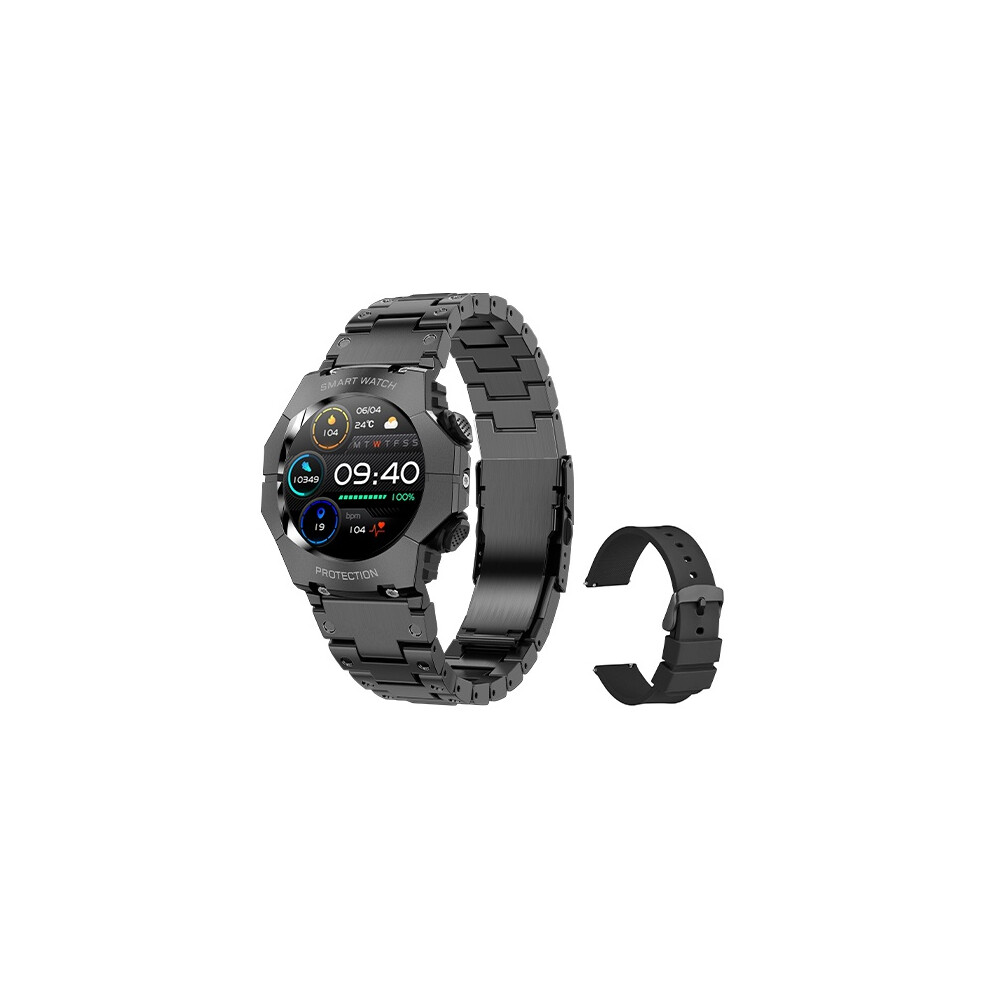 Chronus Chronus Men's Fitness Smartwatch - 1.19" Amoled, 5Atm Waterproof, Black 6976919917484