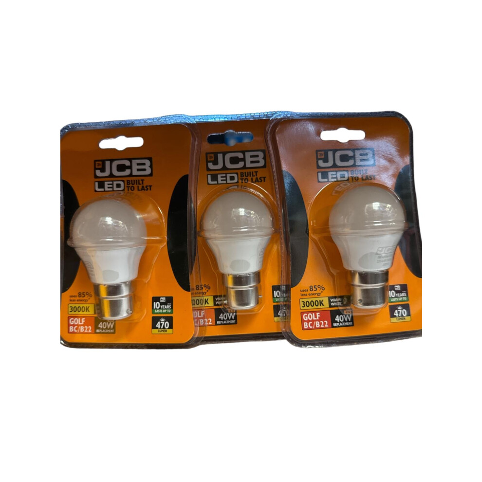 JCB B22 golf 6w 3000k 470ml, pack of 3